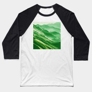 Tropical Green Mountains Oil Effects 1 Baseball T-Shirt